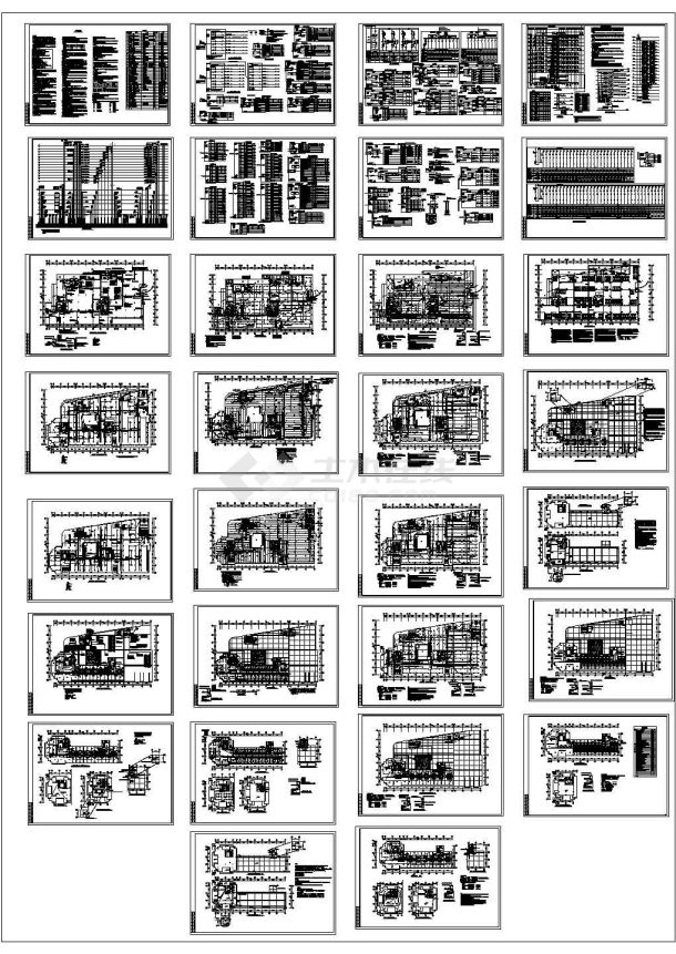 南通某19层商业写字楼电气设计施工CAD图-图一