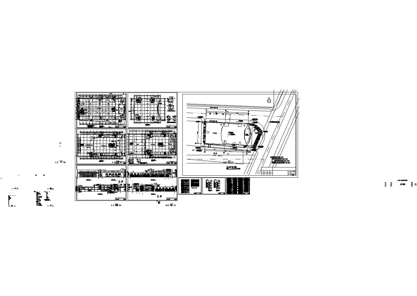 某城市龙归商贸城市内建筑全套设计施工方案CAD图纸
