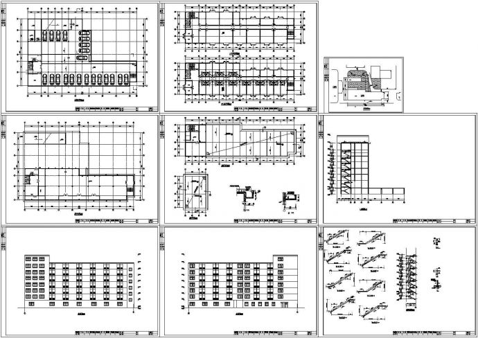 某城市小型青年旅社建筑完整设计施工方案CAD图纸_图1