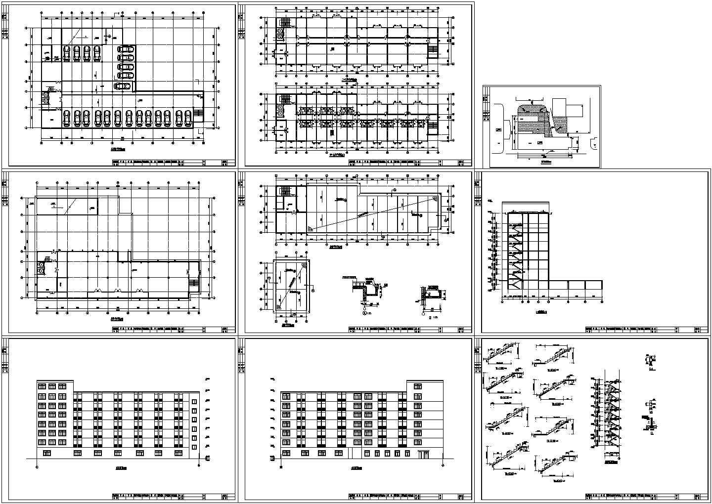 某城市小型青年旅社建筑完整设计施工方案CAD图纸