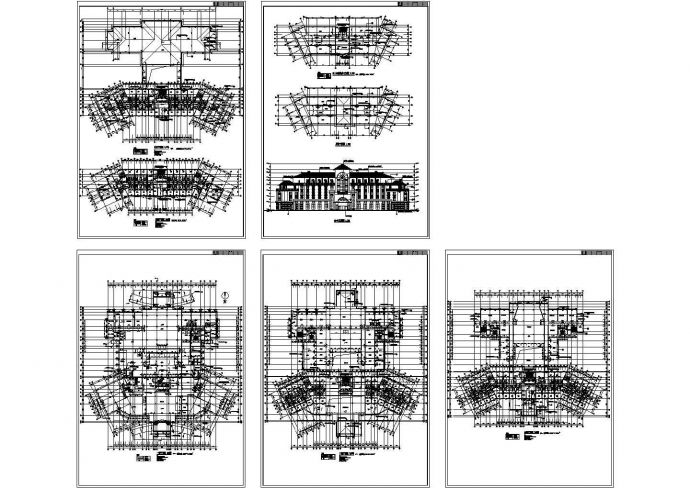 某城市高级多层宾馆全套建筑完整设计施工方案CAD图纸_图1