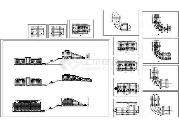 某市区大型酒店建筑设计施工方案CAD完整图纸-图一