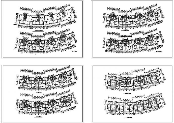 某城市高档小区高层综合楼建筑方案设计施工CAD平面图纸_图1