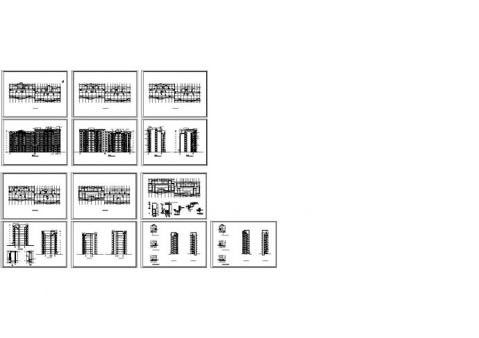 某城市现代花园小区住宅小高层建筑方案设计施工CAD图纸_图1