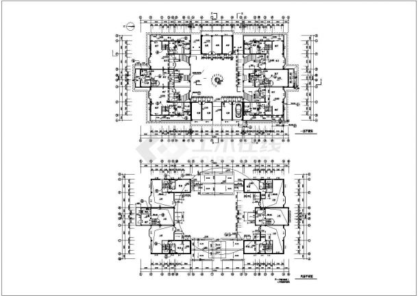 城市花园现代小院住宅房建筑方案设计施工CAD图纸-图一