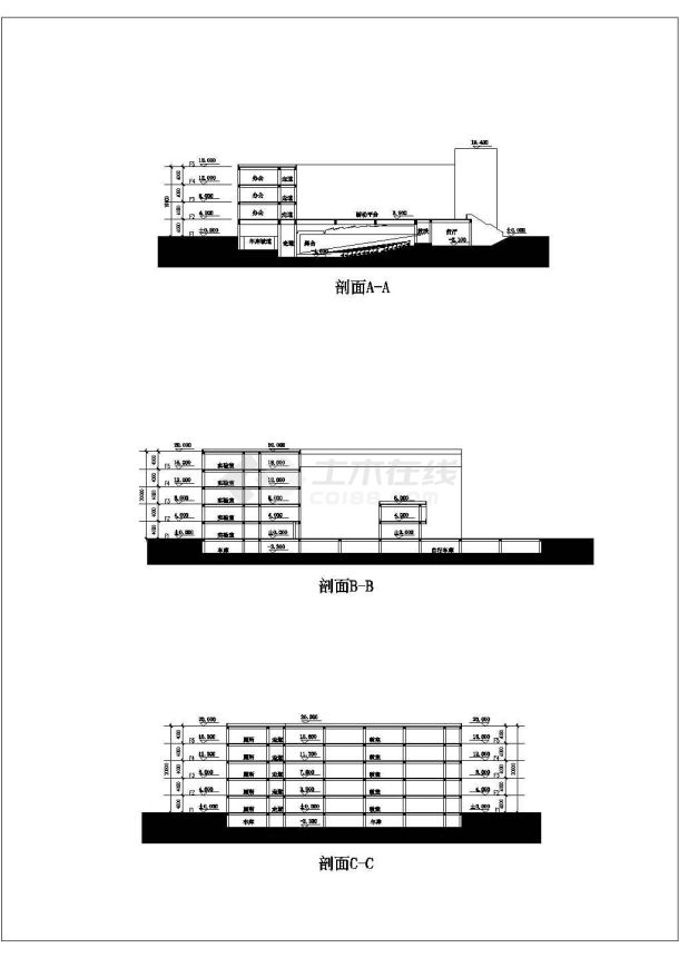 某太原实验中学剖面CAD节点完整施工图-图一