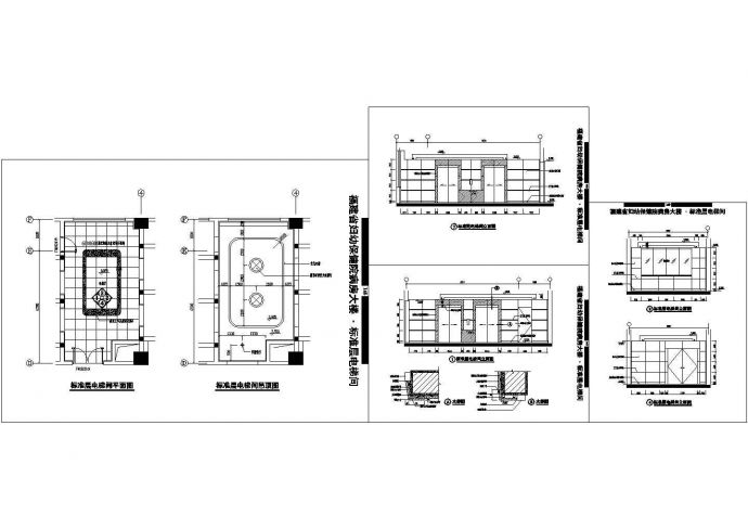 某医院大楼标准层电梯间全套装修施工设计cad图纸_图1