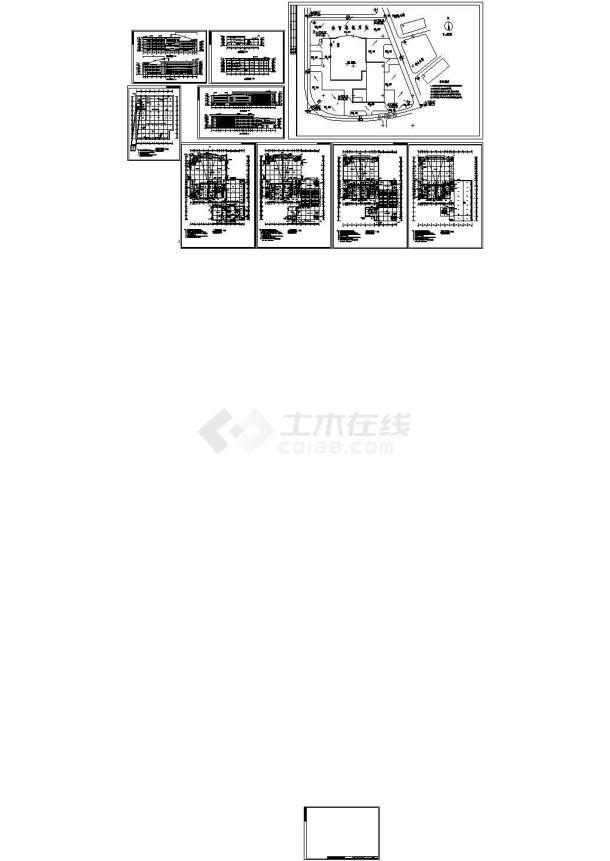 某学校食堂建筑施工图 cad设计图-图一