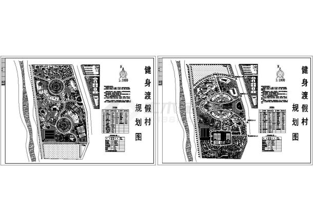 某渡假村绿化规划总平面图cad设计图-图一