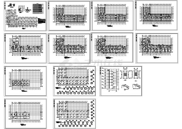 六层独立基础框架结构中学教学楼结构施工图-图一