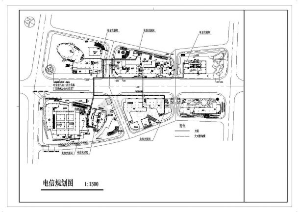 上海某置地广场电力详细规划图-图一