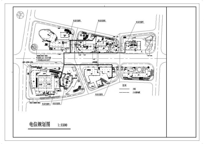 上海某置地广场电力详细规划图_图1