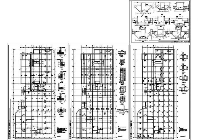 某工程筏板基础结构施工设计图纸_图1