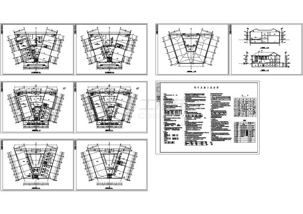 三层休闲会所空调通风设计施工图-图一