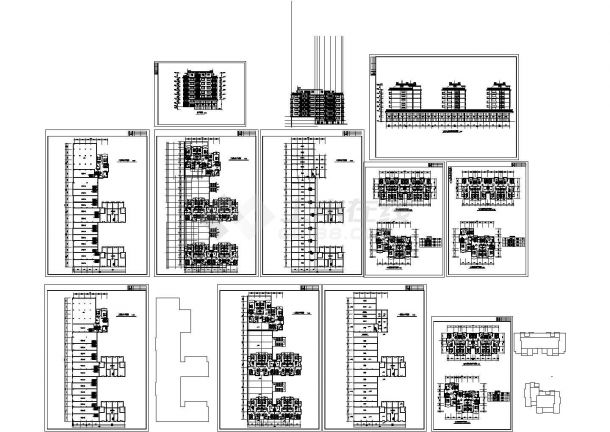 【南港】城市内大型小区一套门面房建筑方案设计CAD图纸-图一