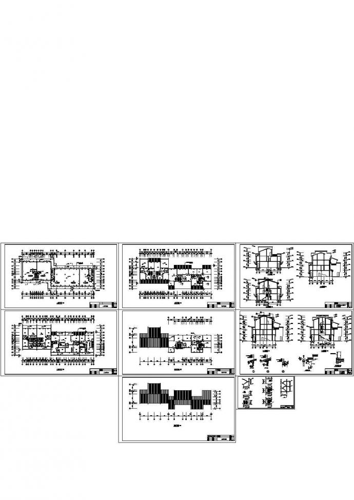 某地区群星花园小区拼合住宅建筑方案设计施工CAD图纸_图1