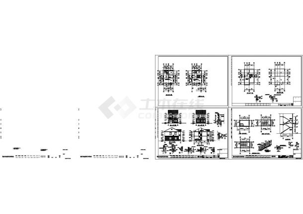 某地区现代豪华商用私人住宅建筑方案设计施工CAD图纸-图一