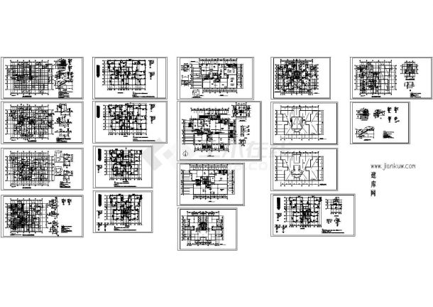 19层住宅建筑结构cad施工工程图纸-图二