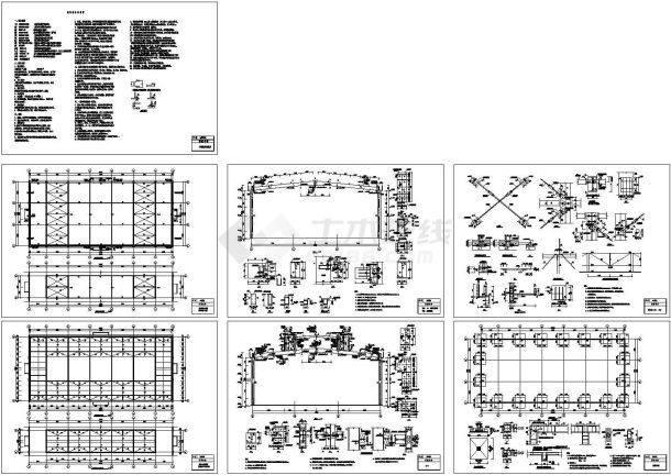 厂房设计_单层工业厂房全套建筑结构图纸-图二