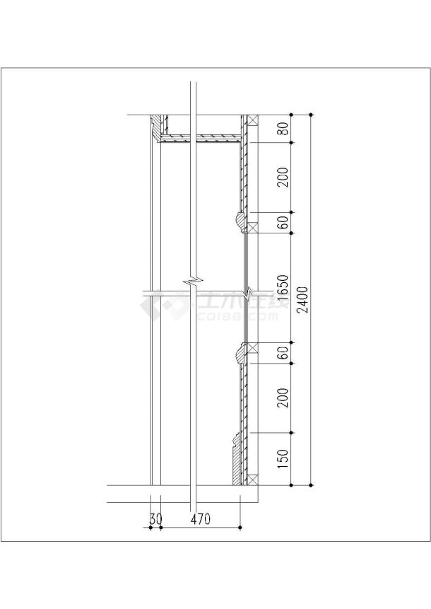 某玄关鞋柜背景CAD构造完整施工图纸-图一