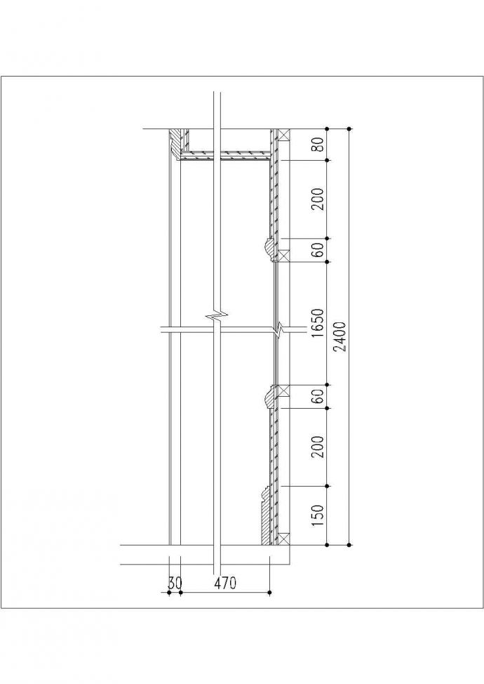 某玄关鞋柜背景CAD构造完整施工图纸_图1