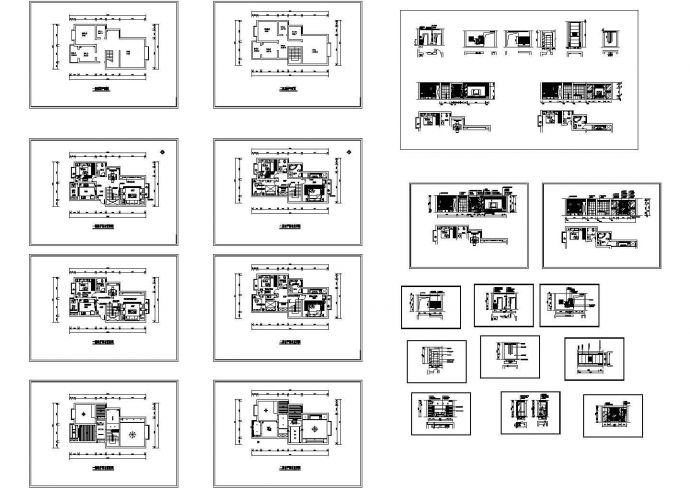 南山T型家居装饰设计CAD全套图纸_图1
