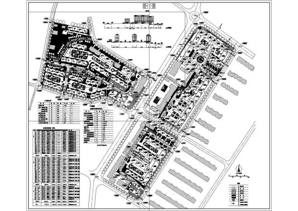 城市内大型居住小区建筑规划设计方案施工CAD图纸-图一