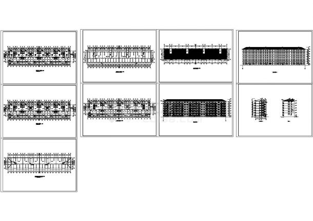 某市区大型商用高级小区六层集体住宅小建筑设计CAD图纸-图一