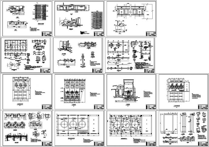 某地区电站建筑设计施工CAD全套图纸_图1