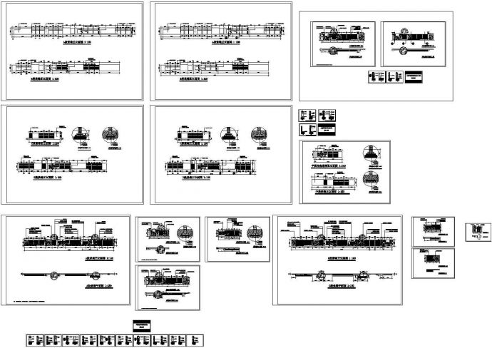 大渡河路围墙改造建筑施工CAD全套图纸_图1