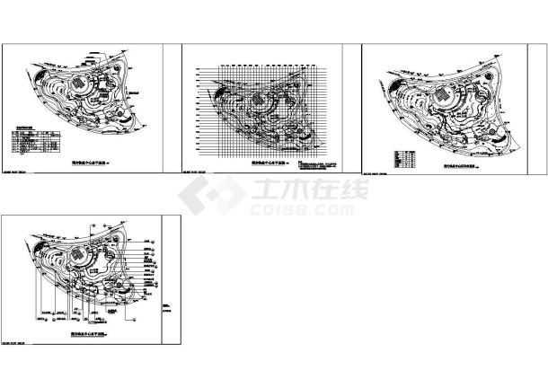 南方临里中心景观绿化规划设计cad总平面施工图（标注详细）-图一