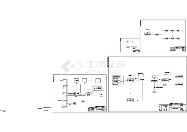 晋城煤矿集团故书院矿住宅小区安全防范系统设计施工cad图纸，共四张-图二