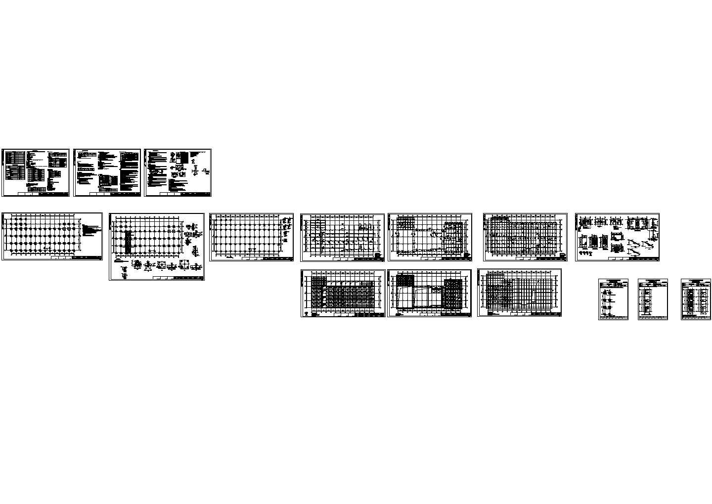 厂房设计_二层框架结构产业园厂房结构cad施工图
