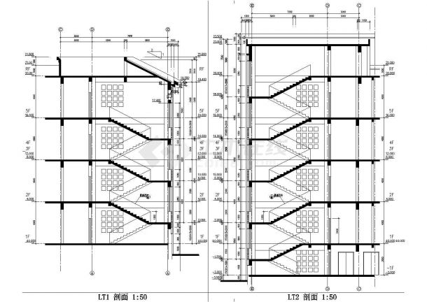 某校区教学综合楼CAD节点详细完整施工图-图一