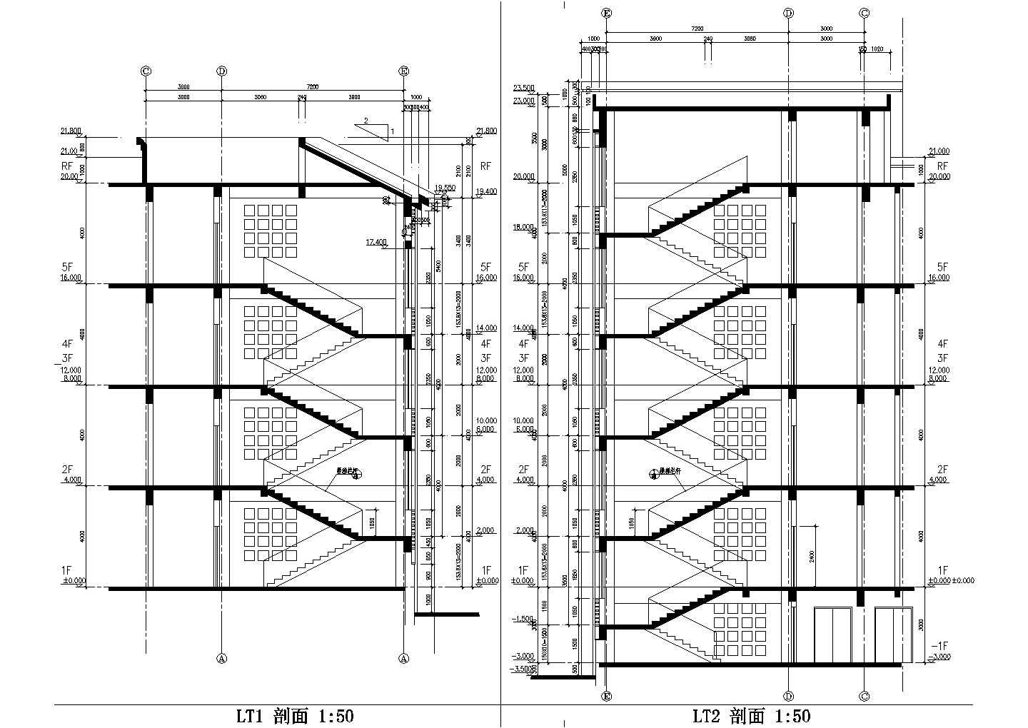 某校区教学综合楼CAD节点详细完整施工图