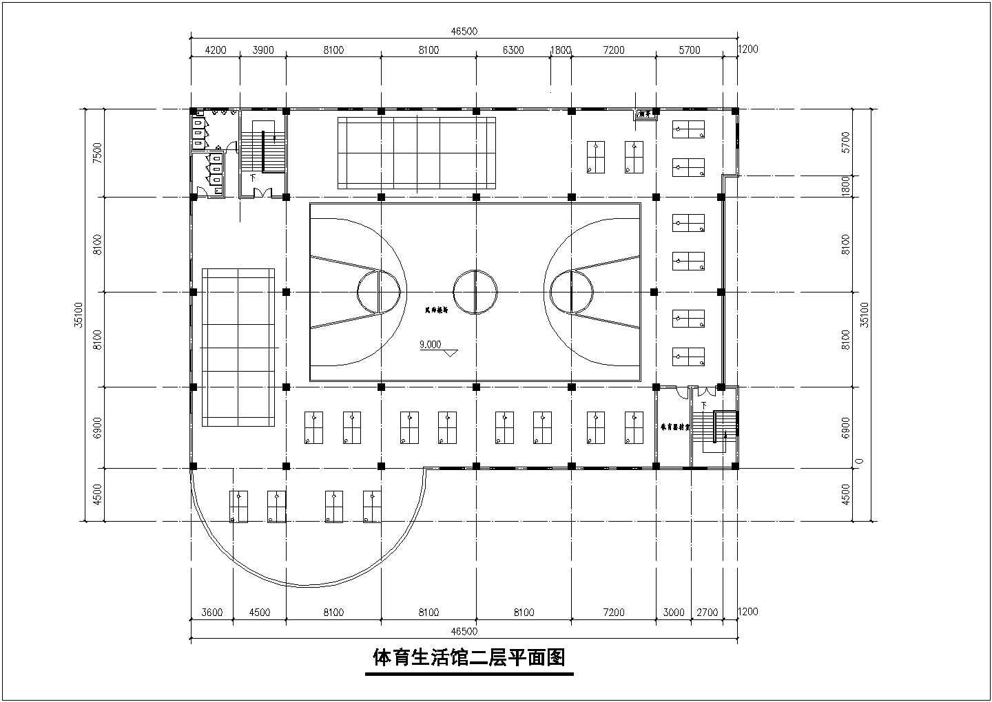 某凤凰山小学规划CAD节点剖面完整设计平面图