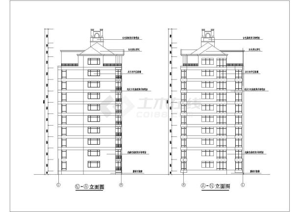 某长39.1米 宽16.2米 9层阁楼住宅2单元每单元2户CAD设计图-图一