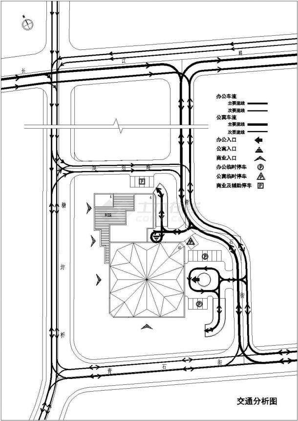 某南京百汇国际办公楼CAD详细完整构造方案-图一