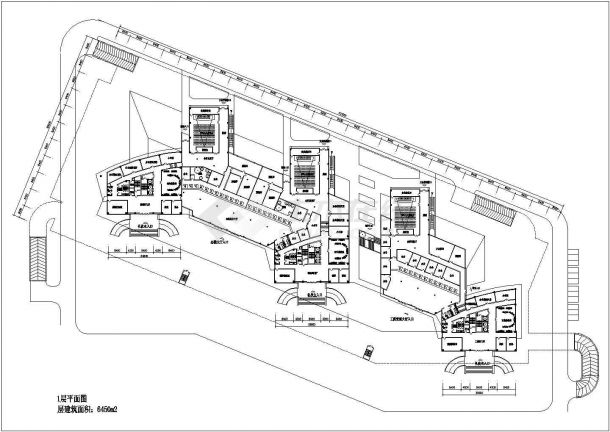 某苏州高新区行政中心工商税务大楼CAD全套设计详细成图-图二