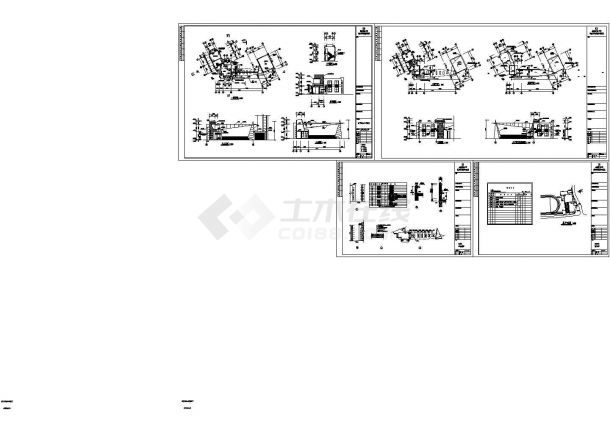 【南京】某小学大门建筑施工CAD全套图纸-图一