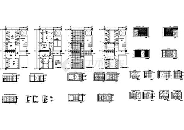 【南京】某大型商场卫生间建筑施工CAD全套图纸-图一
