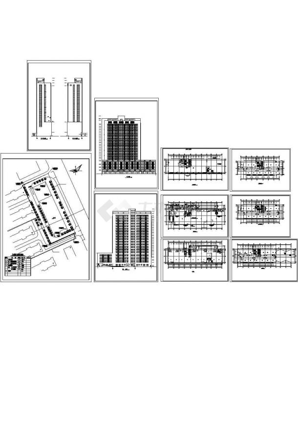 【江苏】某办公写字楼建筑设计CAD全套图纸-图一