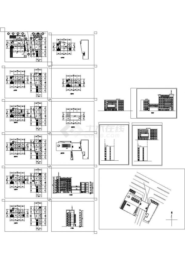 【福建】某供电公司办公大楼建筑设计施工CAD全套图纸-图一