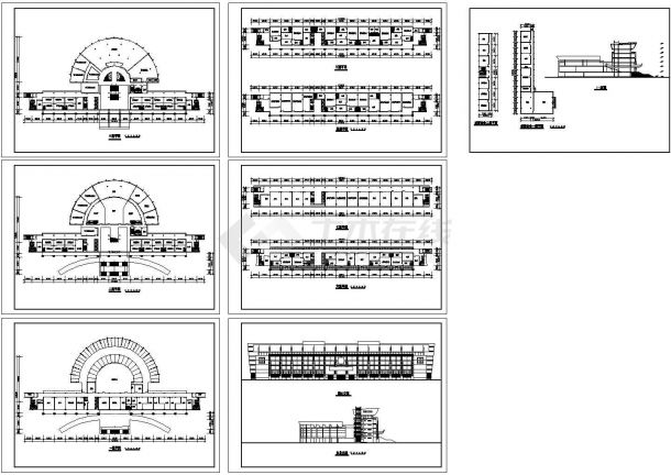【福建】某地六层办公大楼建筑设计施工CAD全套图纸-图一