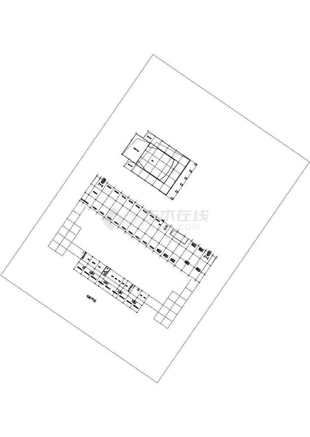 某南京工业大学行政楼学校建筑CAD构造全套设计图纸-图一