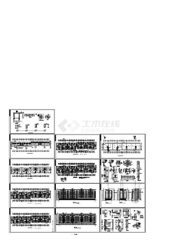 办公楼设计_某小高层框架结构商业办公楼设计cad全套建施图纸（甲级院设计）-图二