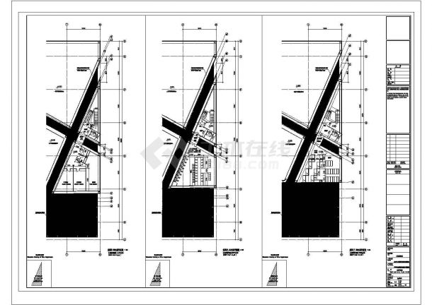 某10662平米展览展馆建筑CAD详细初步设计方案图平面图-图二
