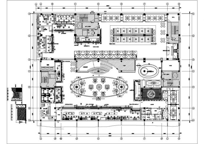 某娱乐中心餐厅CAD详细完整施工立面图_图1