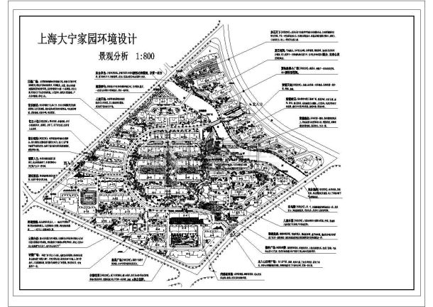 某小区花园园林景观全套设计CAD完整平立剖图纸-图一