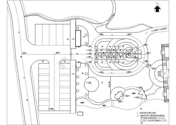 某公园CAD大样详细构造设计施工图-图一
